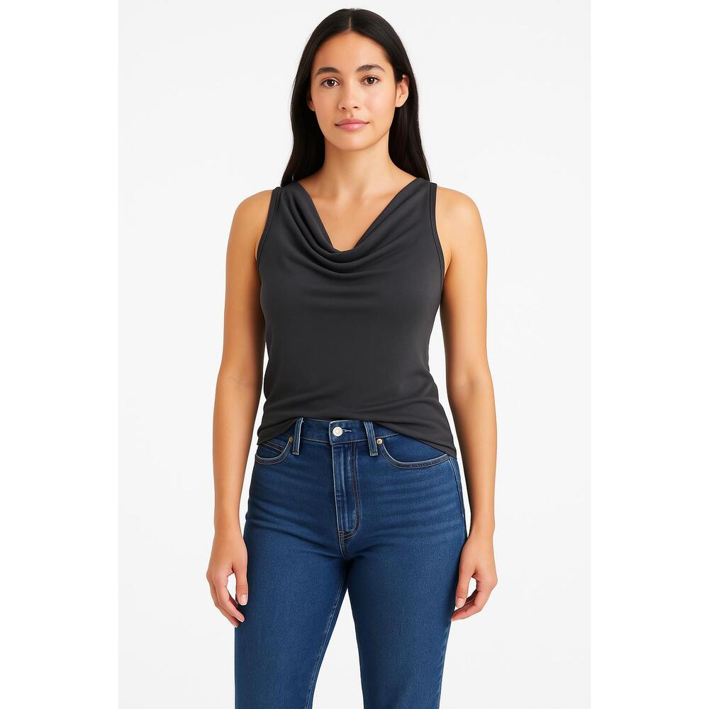 Abercrombie & Fitch A&F Modal Gray Grey Sleeveless Tank Top Womens Size Large L